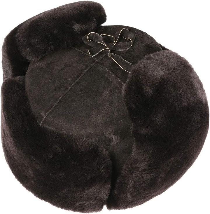 Leder Lapeer Fliegermütze (S/54-55 - braun)