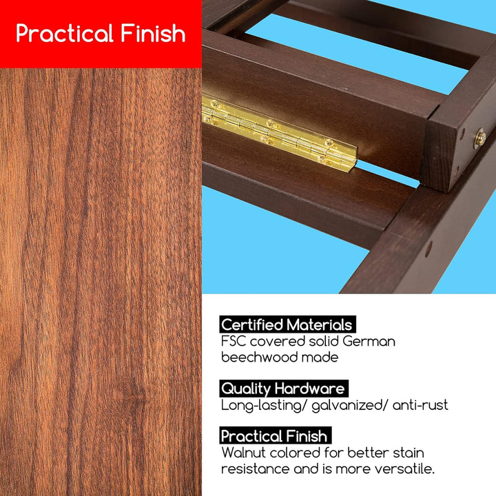 MEEDEN grosse H-Rahmen-Staffelei aus massiver Buche für schwere Beanspruchung - verstellbare Bodenko