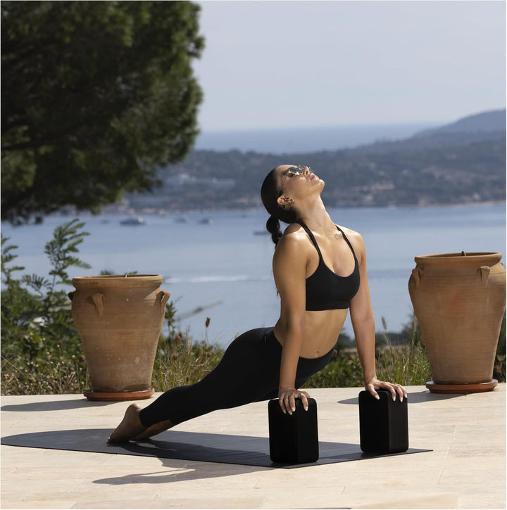 OMNANA® RAISE™ Yogablock Set - 2er-Set, Hochdichtes EVA-Schaum, Abgerundete Kanten, Unterstützt Bala