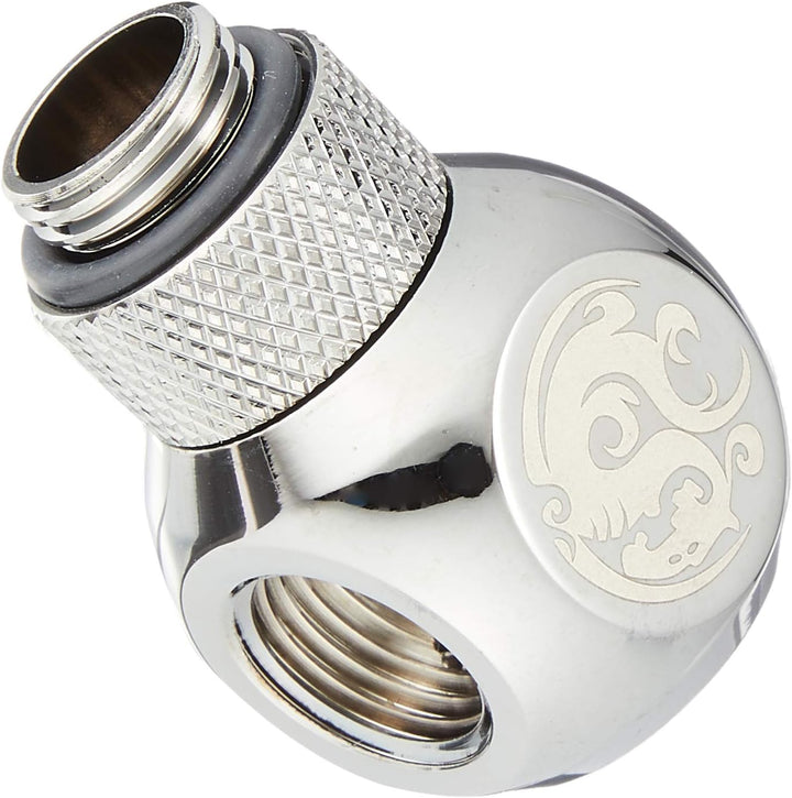 Bitspower G1/4 Zoll Q-Rotary Extender Fitting mit 3 G1/4 Zoll weiblichen Ports, drehbar, schwarz gli