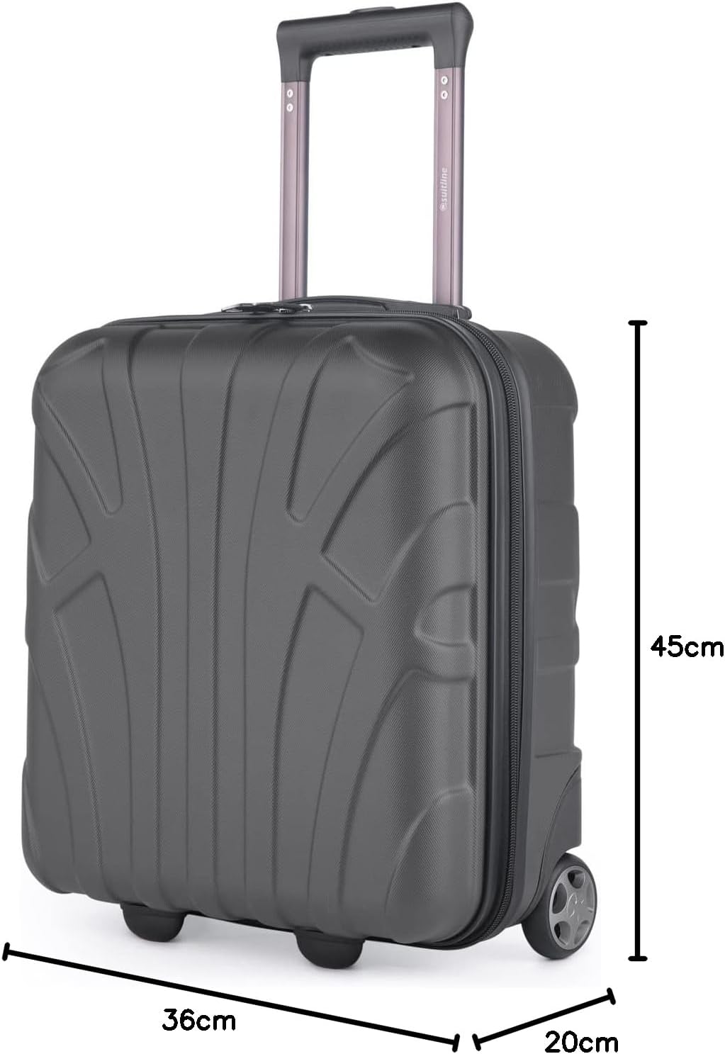 suitline - Kleiner Koffer 45x36x20 cm, Easyjet Freigepäck Underseat Handgepäck, Bordgepäck Trolley l