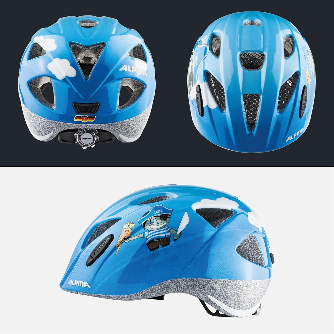 ALPINA XIMO - Leichter, Sicherer & Bruchfester Fahrradhelm Mit Optionalen LED-Licht Für Kinder pirat
