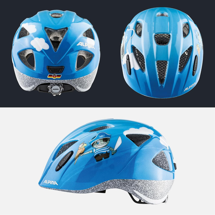 ALPINA XIMO - Leichter, Sicherer & Bruchfester Fahrradhelm Mit Optionalen LED-Licht Für Kinder pirat