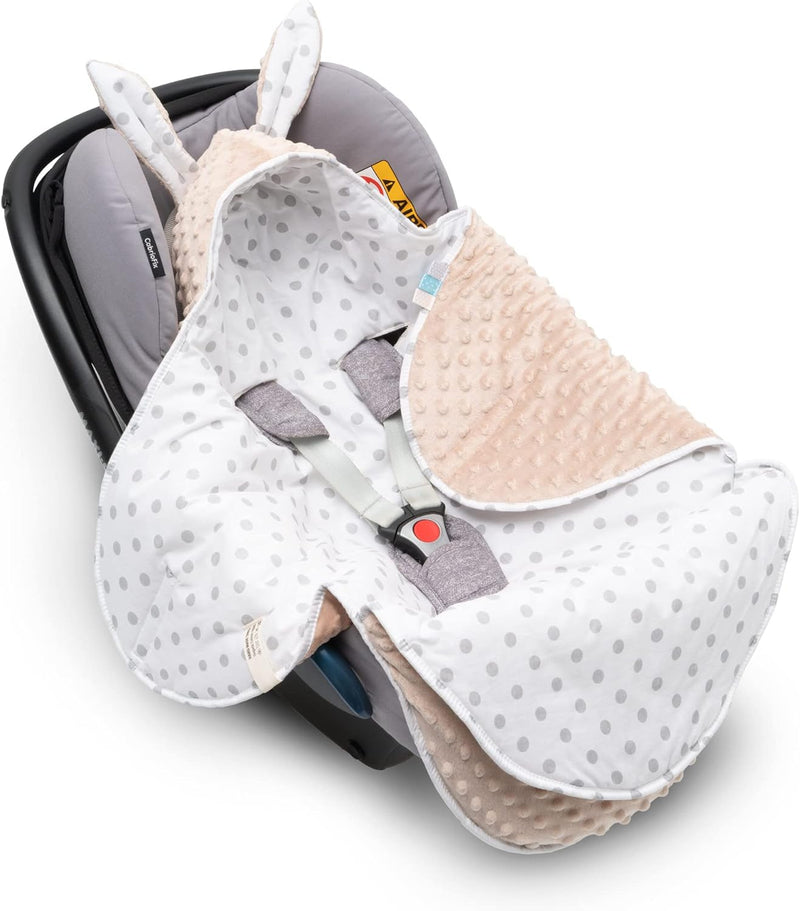 Mikos* Einschlagdecke für Babyschale Weich und Warm Baby - 100% Baumwolle mit Füllung Kinderwagen Bu