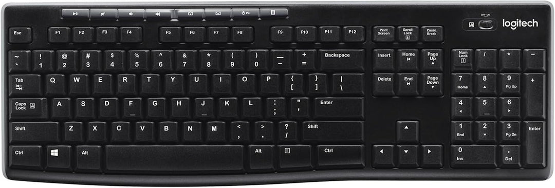 Logitech K270 Kabellose Tastatur für Windows, Belgisches AZERTY-Layout - Schwarz