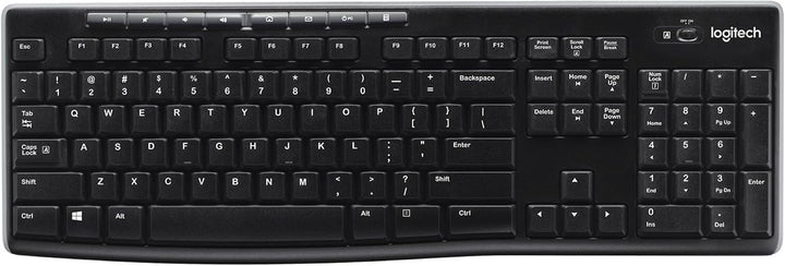 Logitech K270 Kabellose Tastatur für Windows, Belgisches AZERTY-Layout - Schwarz