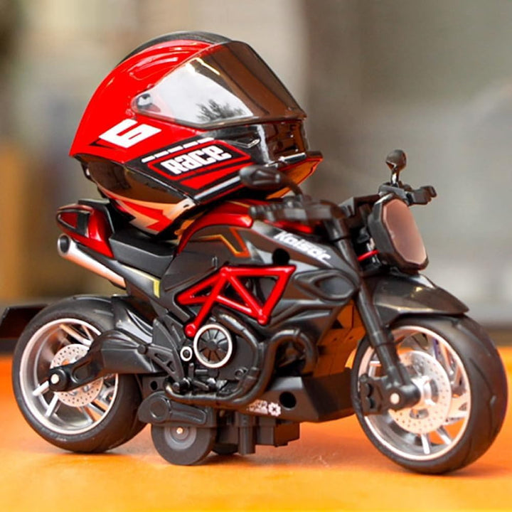 YGCHEN Motorradfahrer Figuren Transform Spielzeug Motorradhelme Deformierter Spielzeug Motorrad Fahr