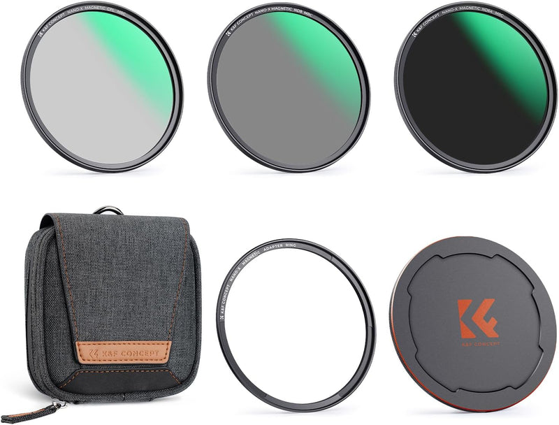 K&F Concept Magnetic Filter Set Nano X-Serie 55mm Magnetisches Schnellwechsel System Quick Swap Syst