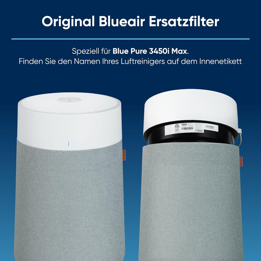 Blueair Original HEPASilent Ersatzfilter für Blue 3450i Luftreiniger - Entfernt 99,97% der Pollen, S