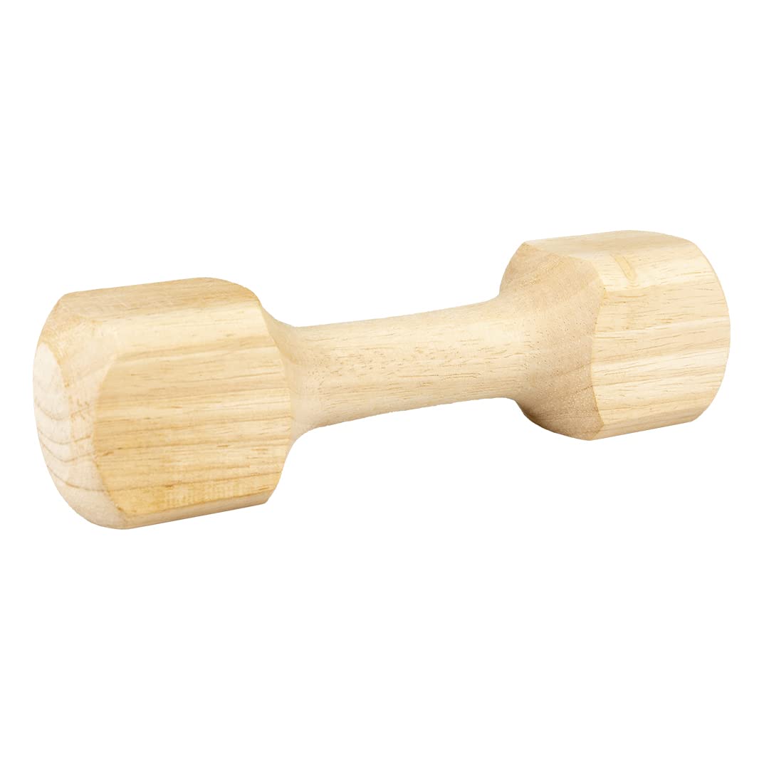 Duvoplus, Apportierhantel aus Holz XL – 29,5 x 7,5 x 7,5 cm – 725 g Farbe Holz, Spielzeug, Holzfarbe