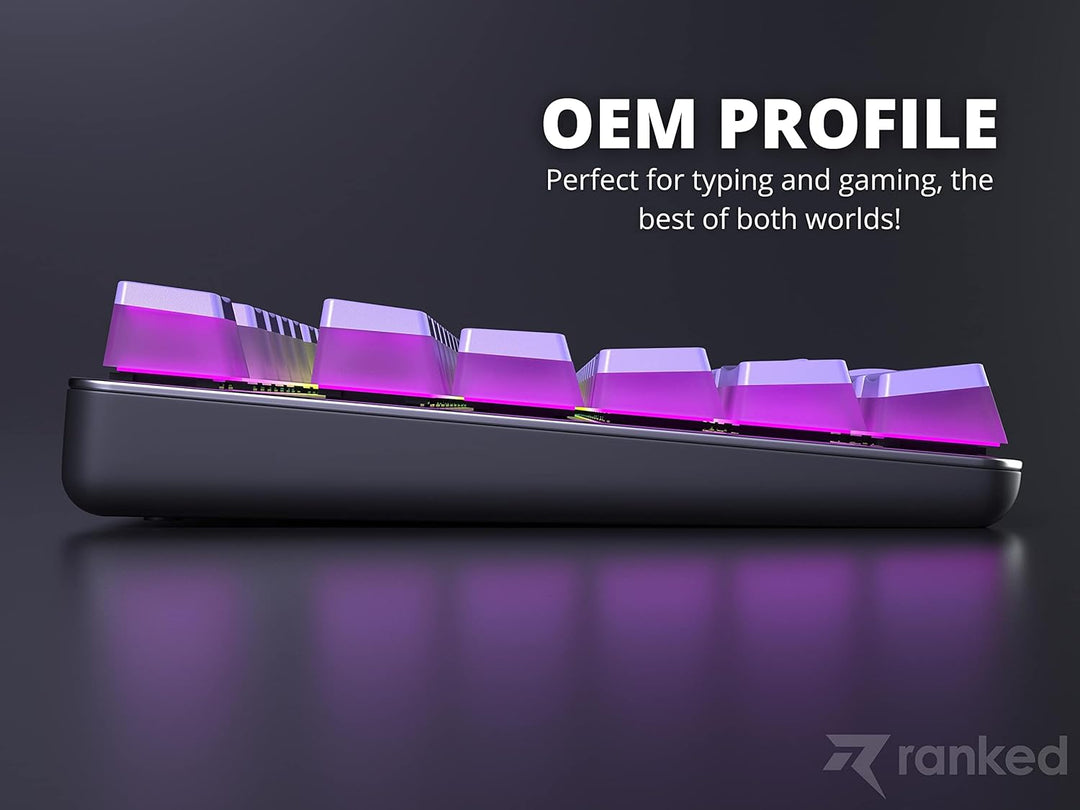 Ranked Pudding v2 PBT-Tastenkappen | 145 Double Shot Transluzent ANSI US- und ISO-Layout | OEM-Profi