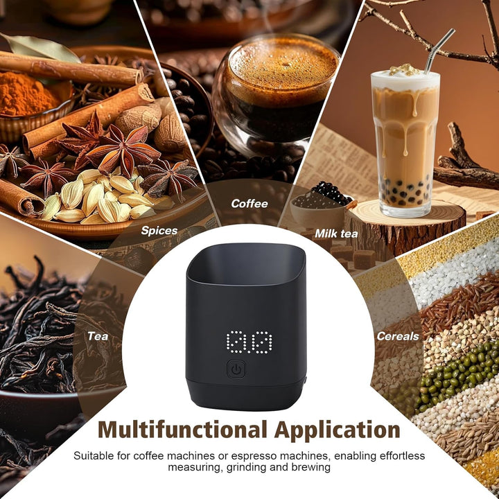 Kaffeewaage Siebträger 500g, digitale Feinwaage mit LED, 0.1g | Wiederaufladbar (USB-C), Tara-Funkti
