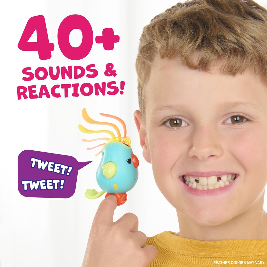 Fingerlings Sweet Tweets Interactive Bird: Lionel, Record & Play Secret Messages, 40+ Sounds & Reakt