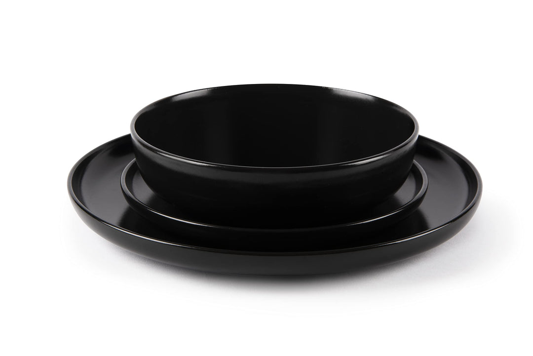 Excelsa 65861, Nordic" Tafelservice 12-teilig, Keramik, Schwarz