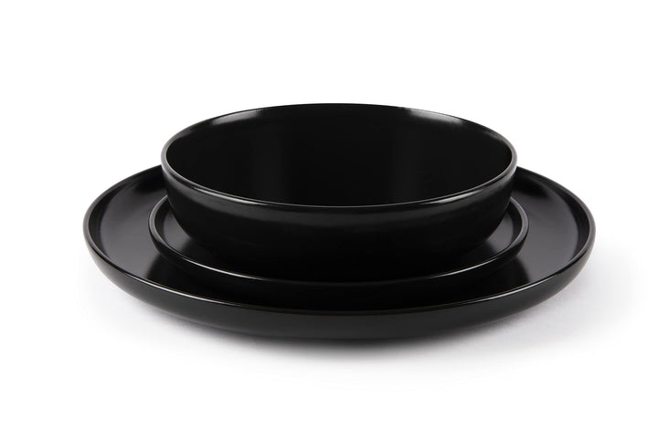 Excelsa 65861, Nordic" Tafelservice 12-teilig, Keramik, Schwarz