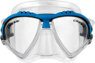 Cressi Matrix Tauchen Schnorcheln Maske Transparent/Blau Einheitsgrösse Single, Transparent/Blau Ein