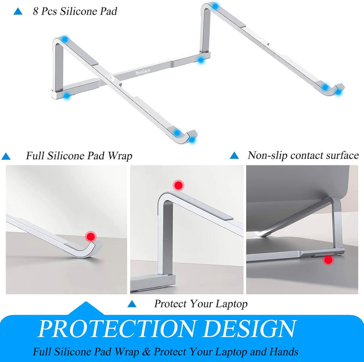 Laptop Ständer Notebook Ständer, Laptopständer Faltbarer Laptop Stand Tragbar aus Aluminiumlegierung