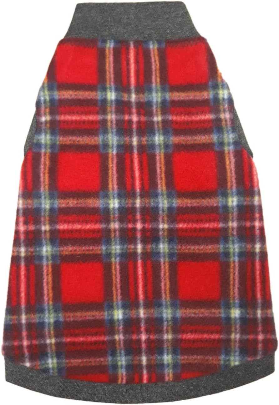 Kotomoda Katzen Rollkragen rot kariert fur Sphynx Katzen (XS), XS