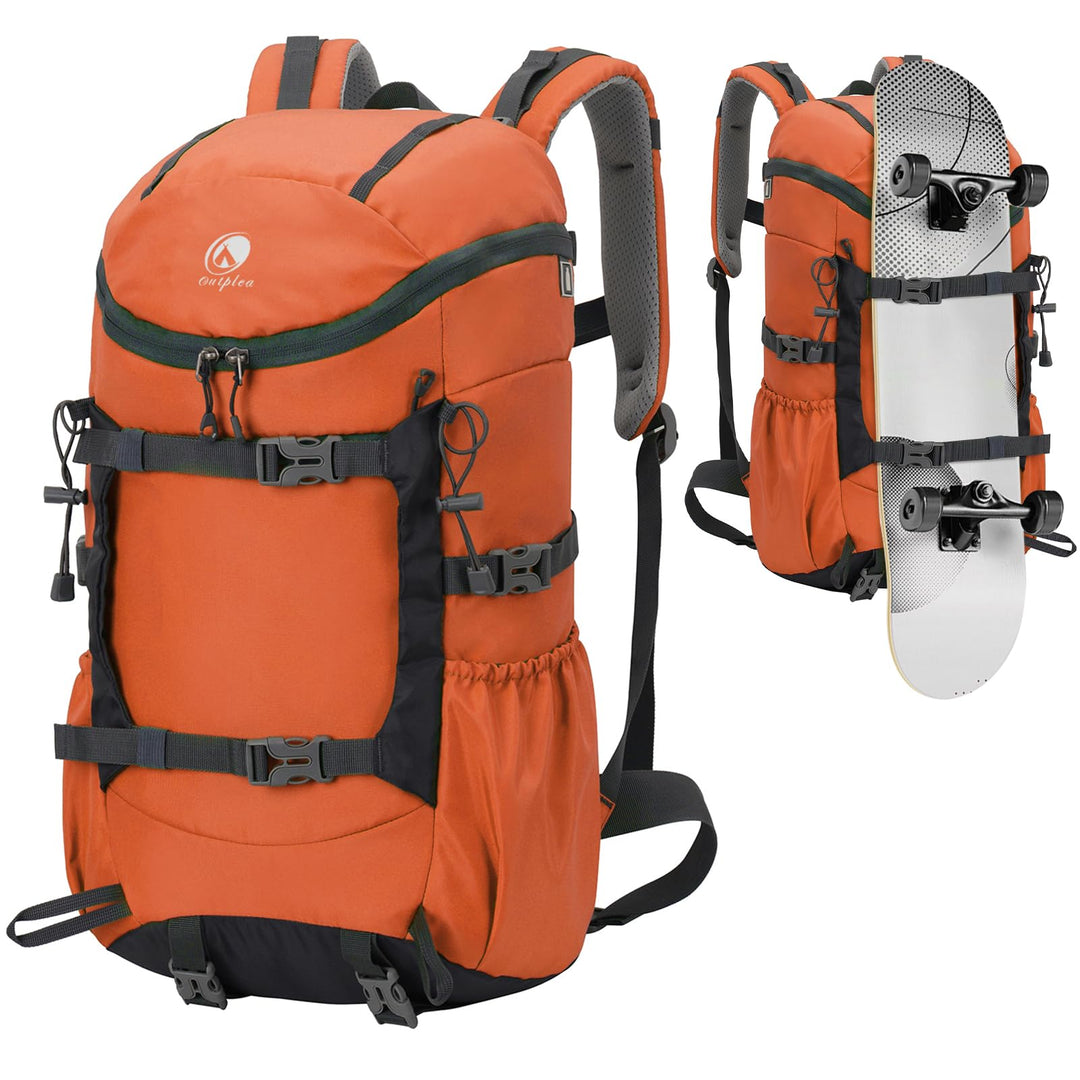 30L Leicht Wanderrucksack Herren Damen, Multifunktional Reiserucksack mit Skateboard Gurte, Tagesruc