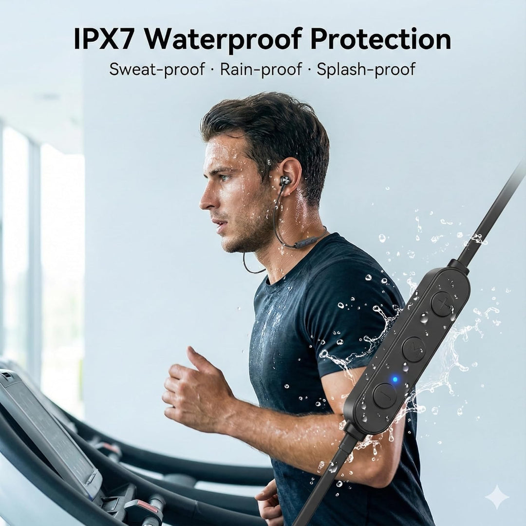 Bluetooth Kopfhörer Kabellos 5.0 Sport, 20 Std Spielzeit, IPX7 Wasserdicht, In-Ear Kopfhörer mit Mik
