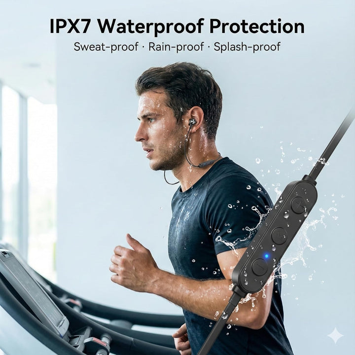 Bluetooth Kopfhörer Kabellos 5.0 Sport, 20 Std Spielzeit, IPX7 Wasserdicht, In-Ear Kopfhörer mit Mik