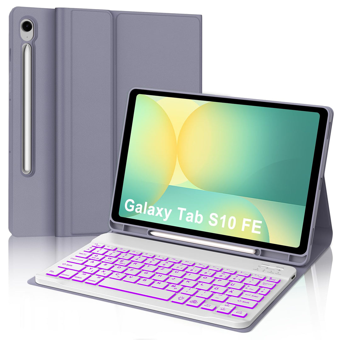 IVEOPPE Tastatur für Samsung Galaxy Tab S9FE/S10FE 10.9", Hülle Tastatur Galaxy Tab S9/S10FE 2025, M