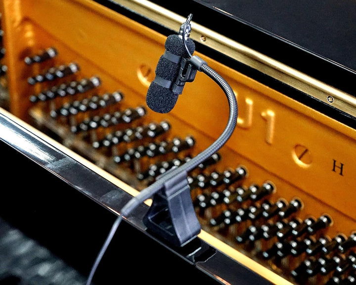 Pronomic Set MCM-100P Clipmikrofon mit Halter (Kondensator Mikrofon, Schwanenhals, Halter für Piano,