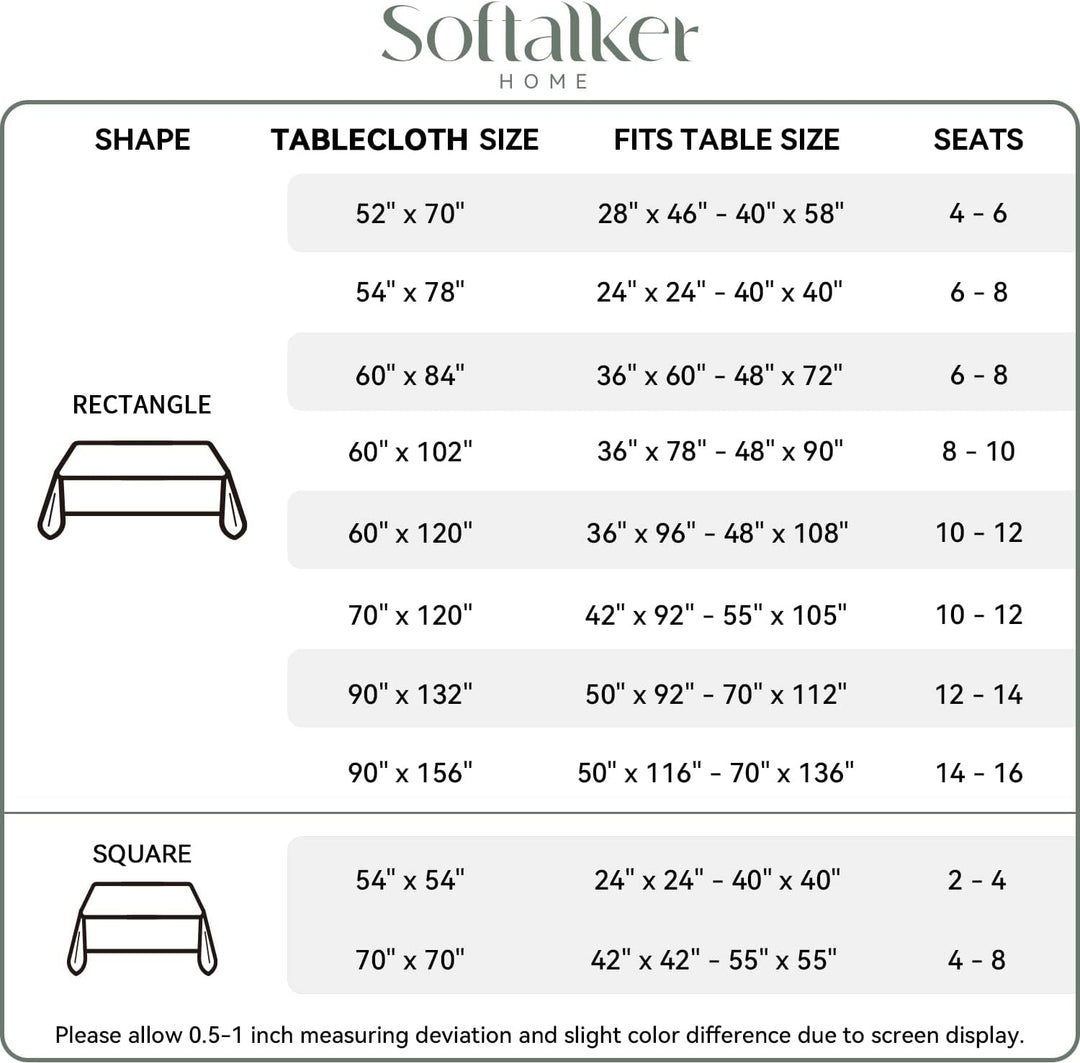 Softalker Rechteckige Tischdecke, wasserdicht und schmutzabweisend, Halloween-Tischdecke, knitterfre