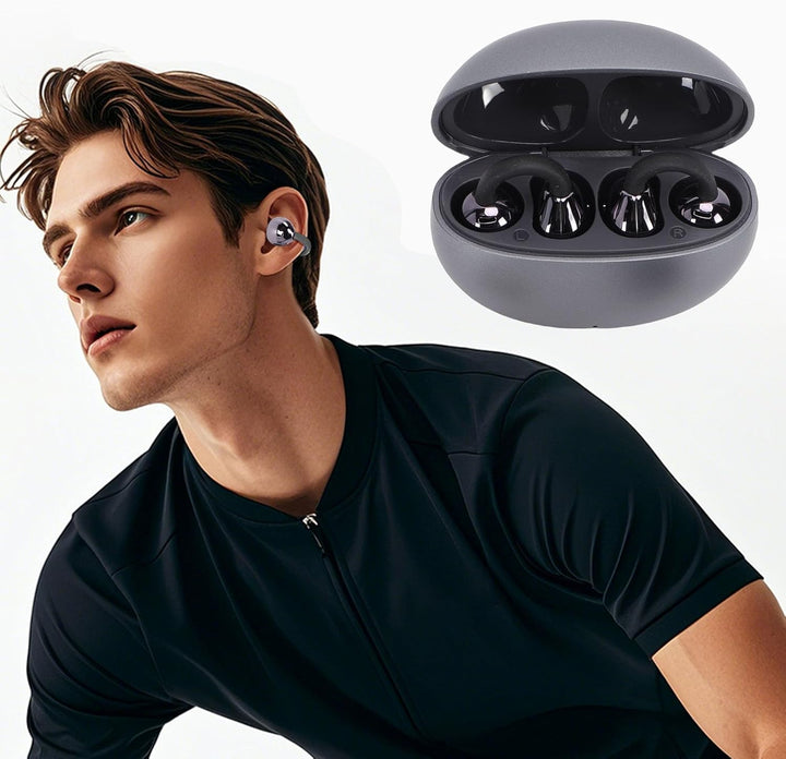 LICAEVEY Von Schmuck Inspirierte Clip-On-Ohrhörer, Modische Ohrkopfhörer mit Bluetooth 6.0 ANC, Kabe