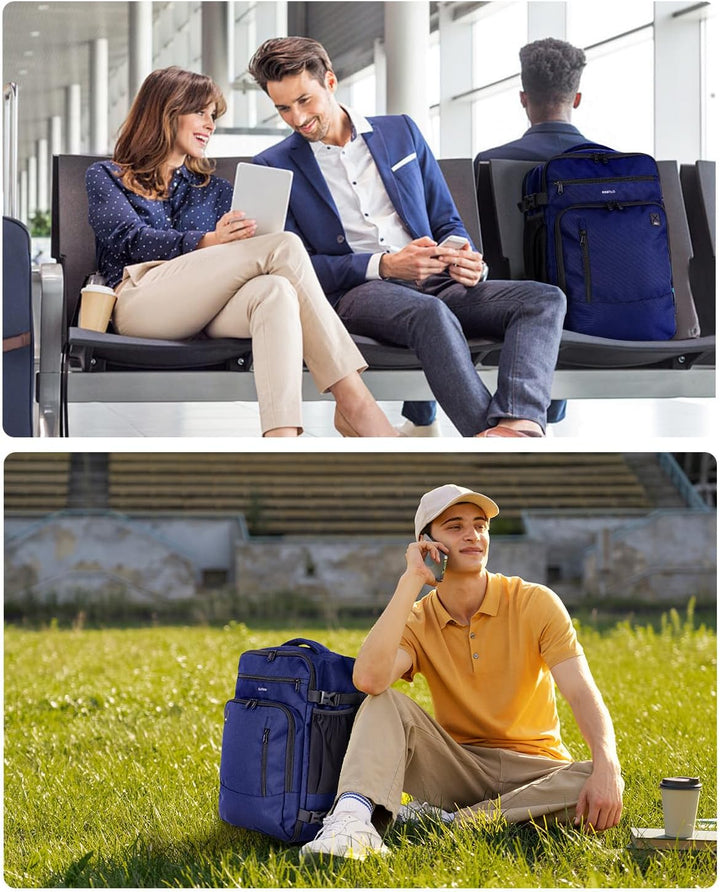 ECOHUB Rucksack 40x20x25 für Ryanair Flugzeug Reiserucksack Handgepäck Gepäck Laptop Daypacks PET-Re