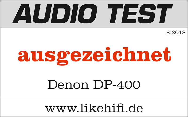 Denon DP400BKEM Plattenspieler (Riemenantrieb, Tonarmlift, eingebauter Vorverstärker, S-Tonarm) Schw