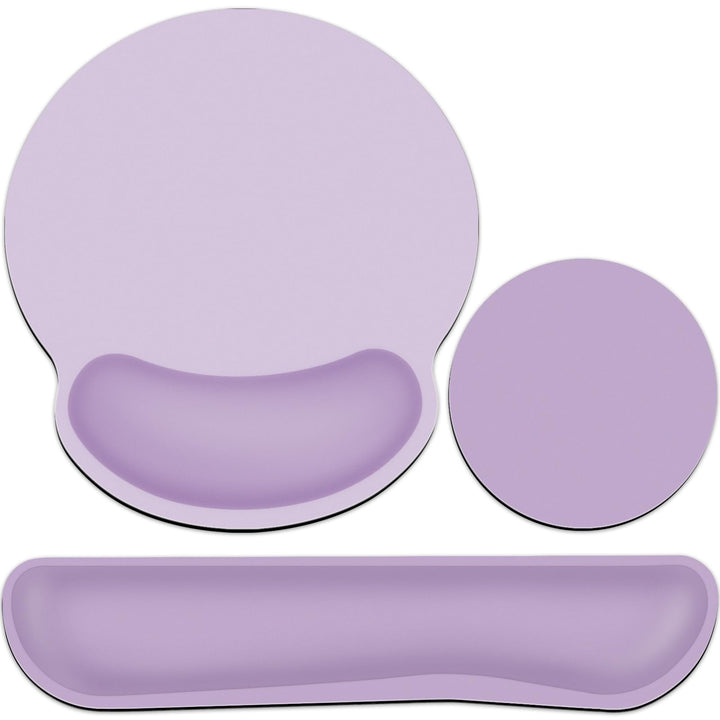 Mauspad Set, 3-in-1 Mousepad mit Gelkissen+Handballenauflage Tastatur+Cup Pad,Ergonomisches Mauspad