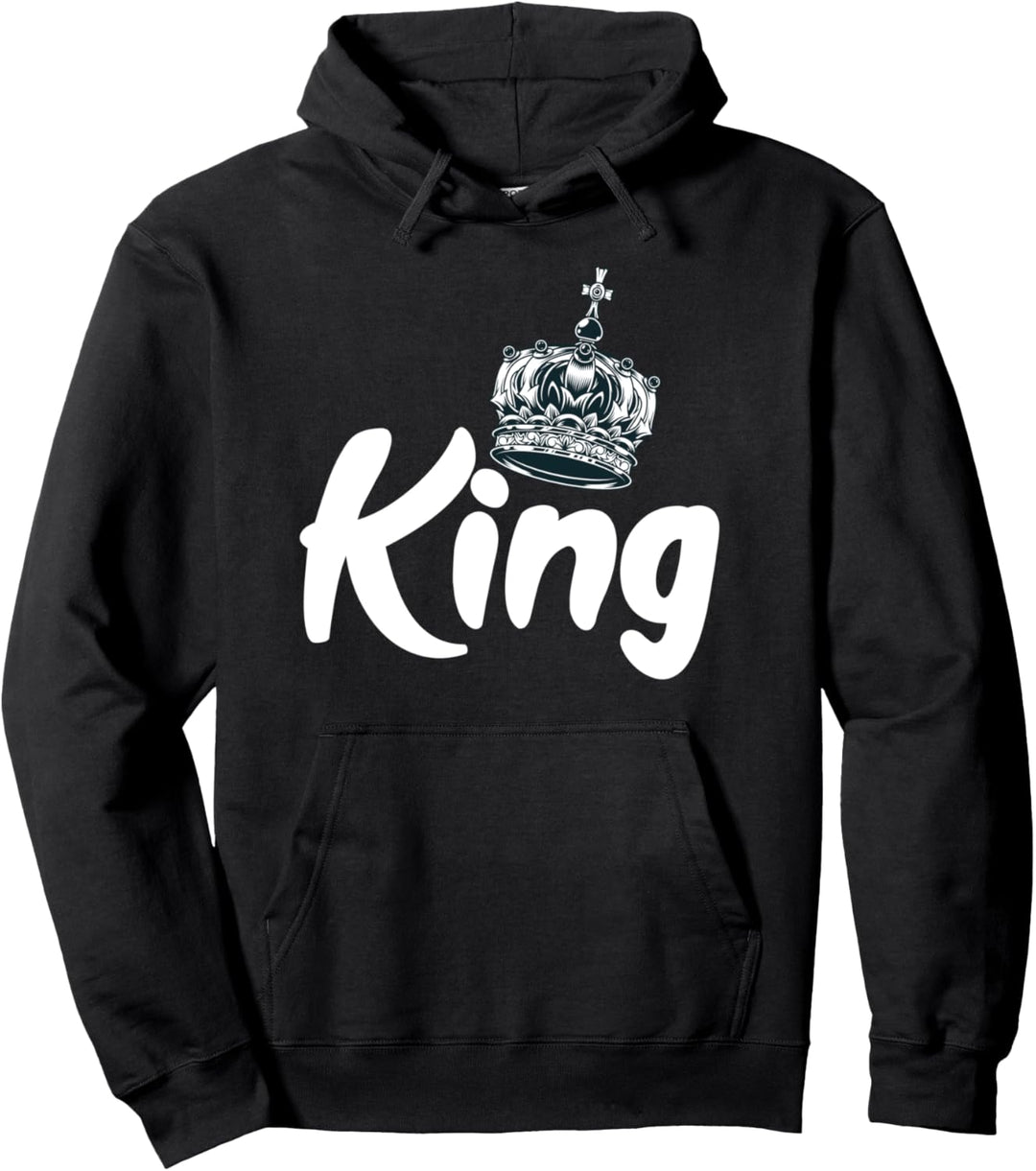 Krone mir Schrift KING Pullover Hoodie