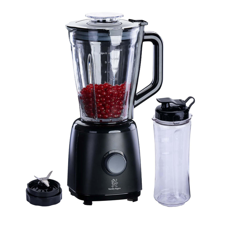Stanley Rogers - Standmixer und Smoothie Maker, 600W mit 1,5L Glasbehälter, inklusive To go Trinkfla