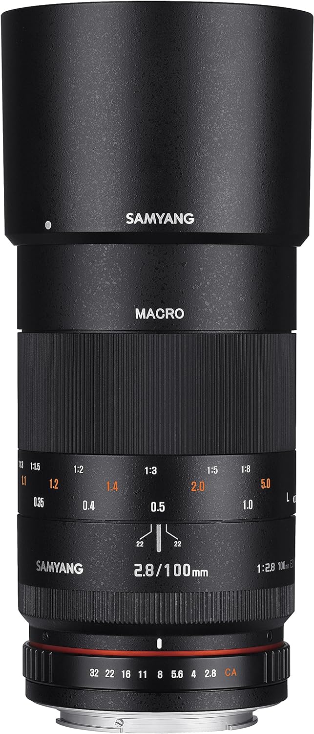 Samyang 100mm F2.8 Makro für Pentax K – Vollformat und APS-C Macro Teleobjektiv Festbrennweite für P