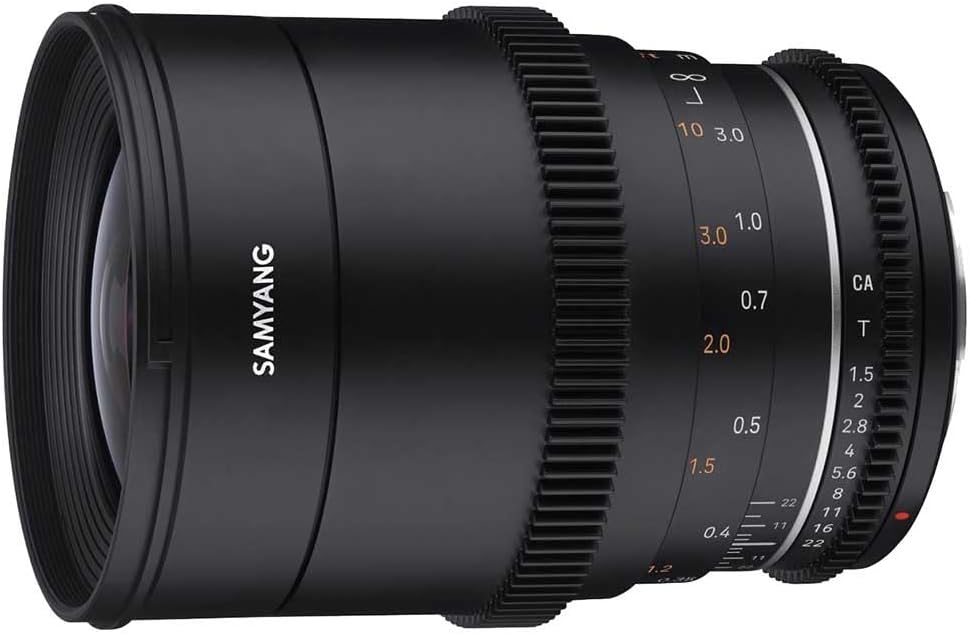 Samyang 23010 MF 35mm T1,5 VDSLR MK2 MFT – lichtstarkes T1,5 Weitwinkel Cine- und Video Objektiv für