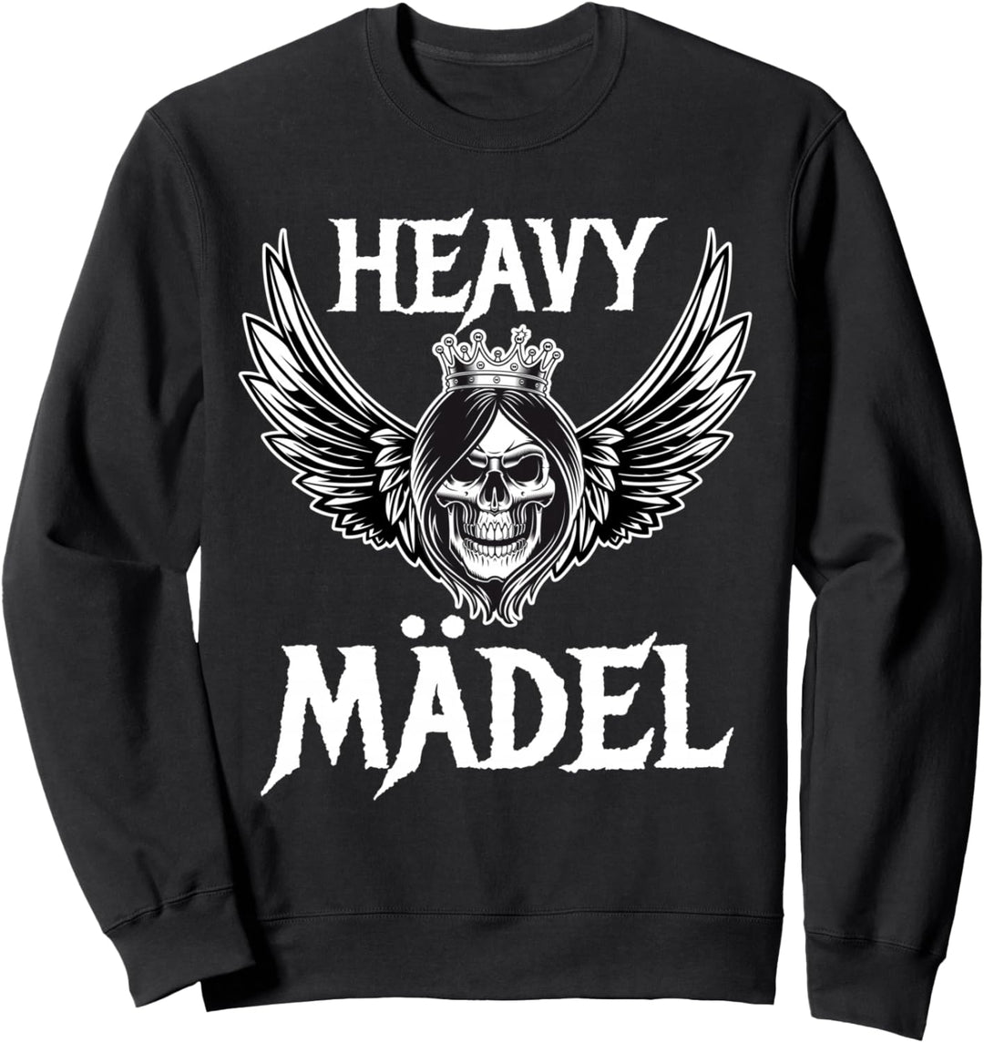 Heavy Mädel Metal Fan Rocker Biker Heavy Metal Fan Geschenk Sweatshirt
