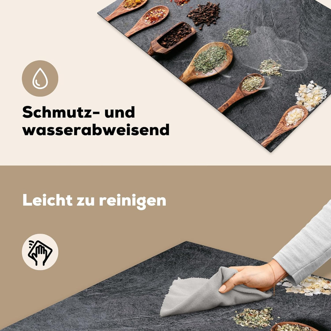 MuchoWow Herdabdeckplatte Ceranfeld Spritzschutz Küche Induktionsherd Abdeckung Induktionskochfeld C