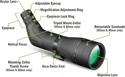 Vortex Optics Crossfire HD Spektiv 20-60 x 80 gerade, 20-60 x 80 gerade