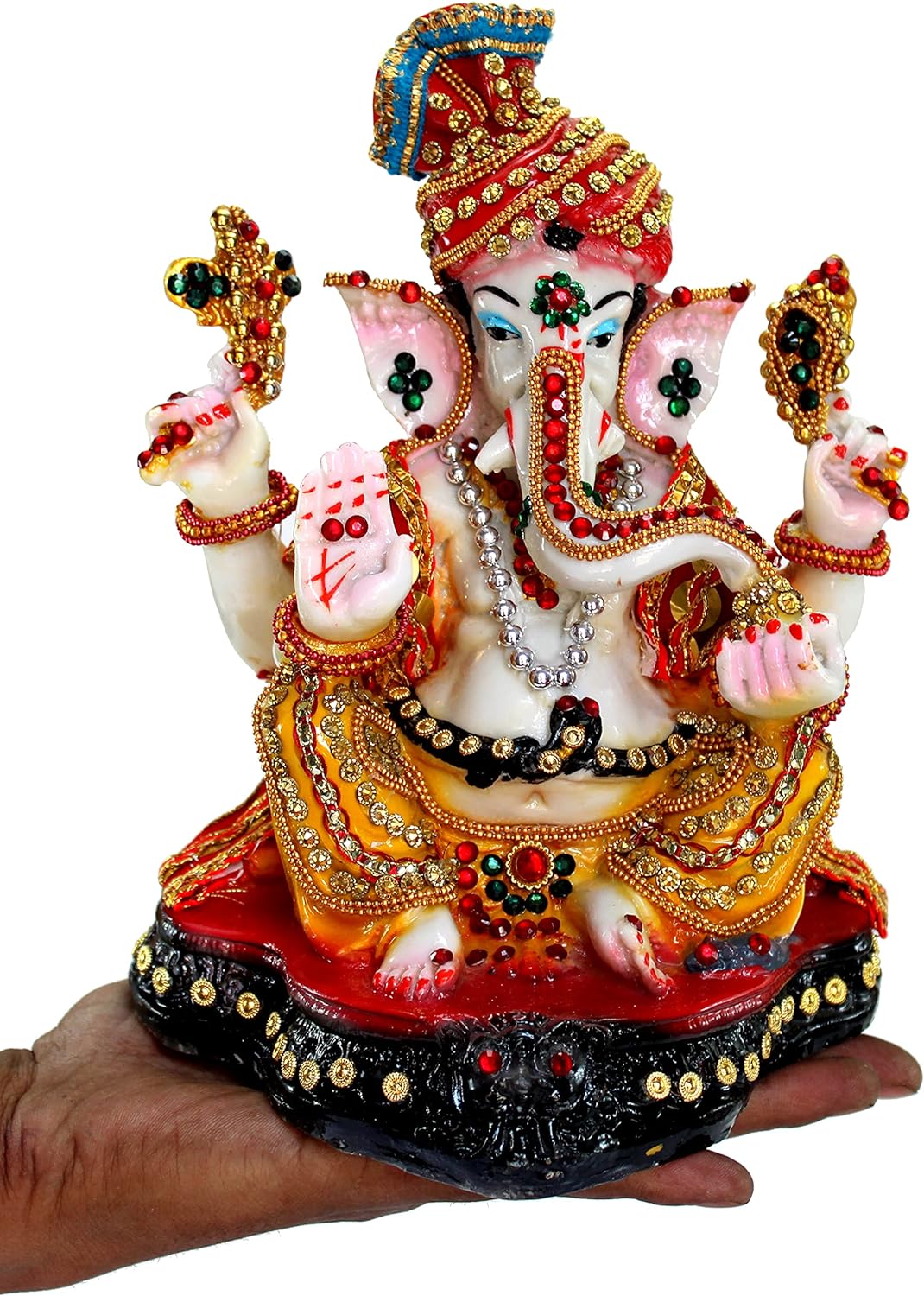 eSplanade Ganesha Ganesha Ganpati Murti Idol Statue aus Kunstharz (21 cm) | Pooja Idolen | Heimdekor