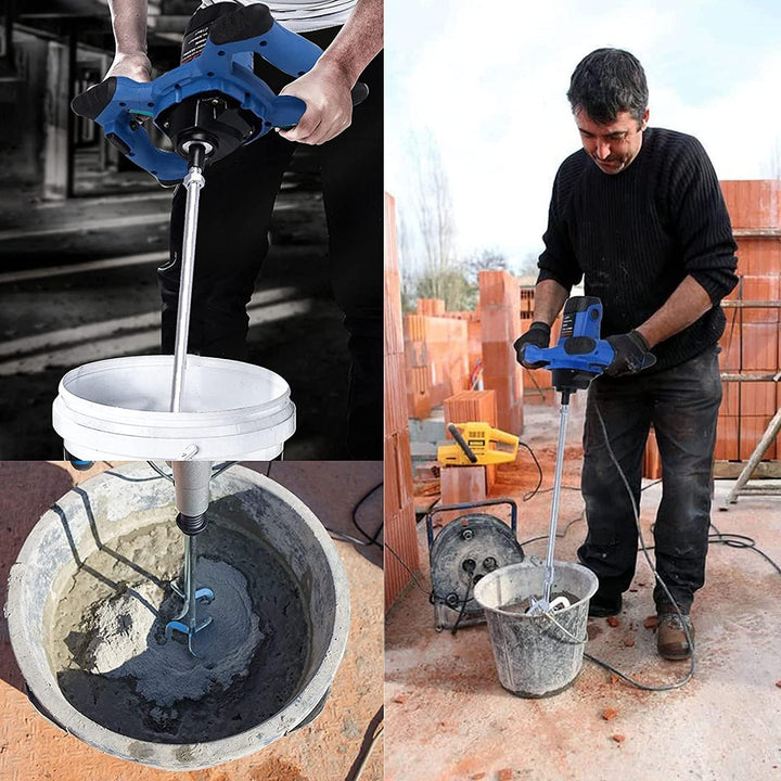 2600W Rührwerk Farb-Mörtelrührer Betonrührer,6 Variable Geschwindigkeiten, M14 Spiralstange Rührer f