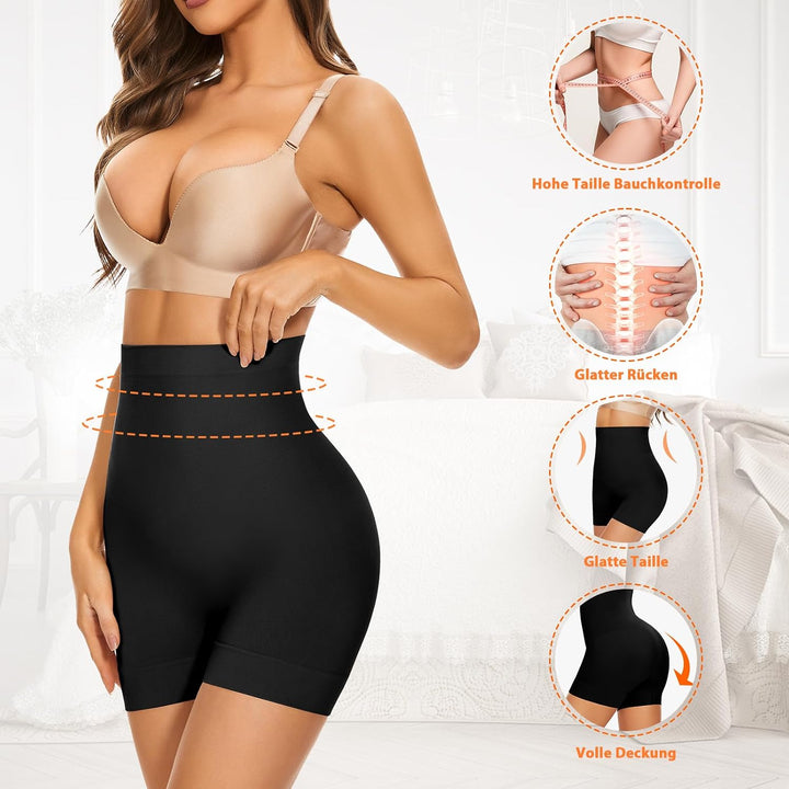 SIMIYA Bauchweg Unterhose Damen Hohe Taille Shapewear Leichte Bauchkontrolle Nahtlose Miederhose Leg