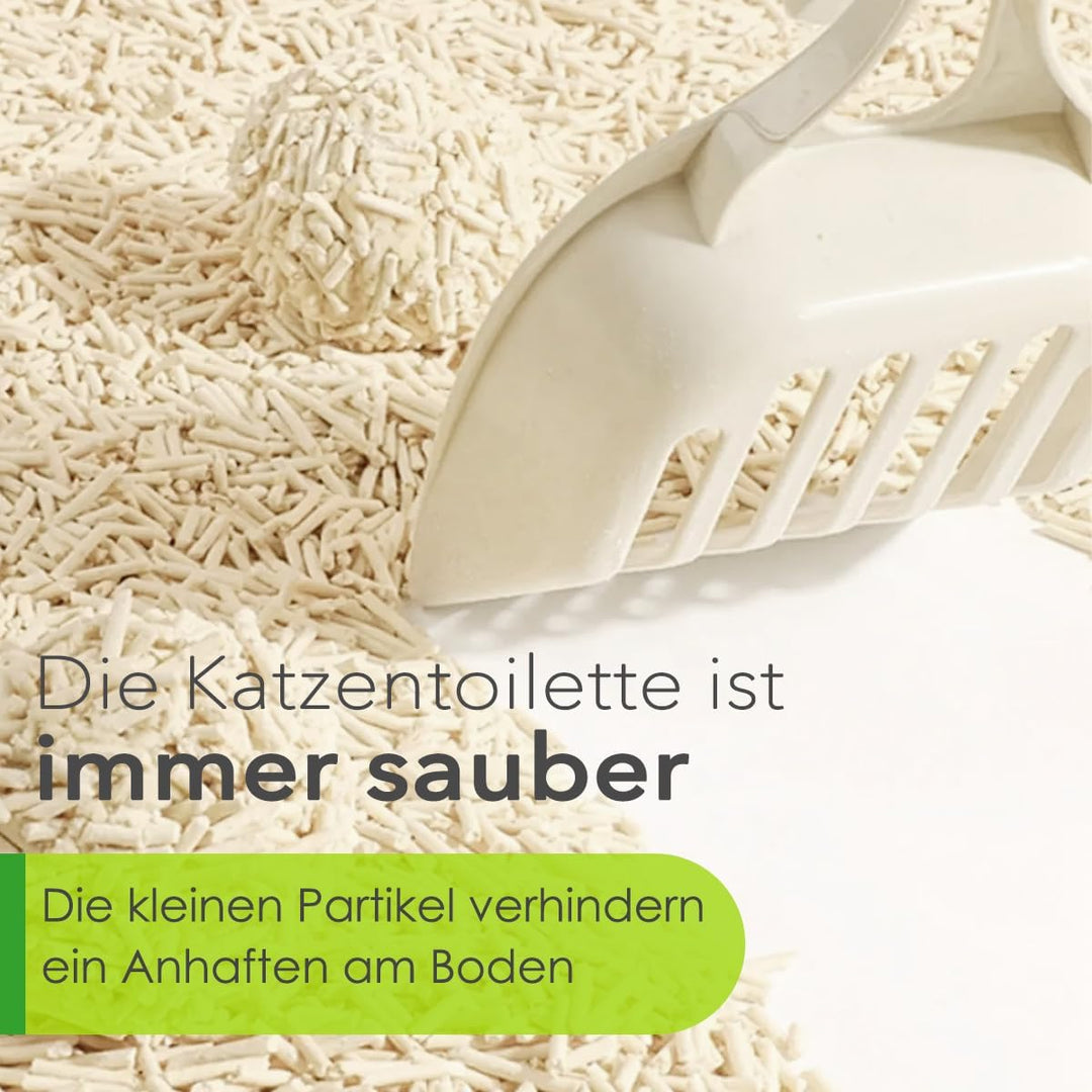 Tofu Katzenstreu, 100% natürlich, Innovative Klumpstreu, geruchsfrei, komplett wasserlöslich， biolog
