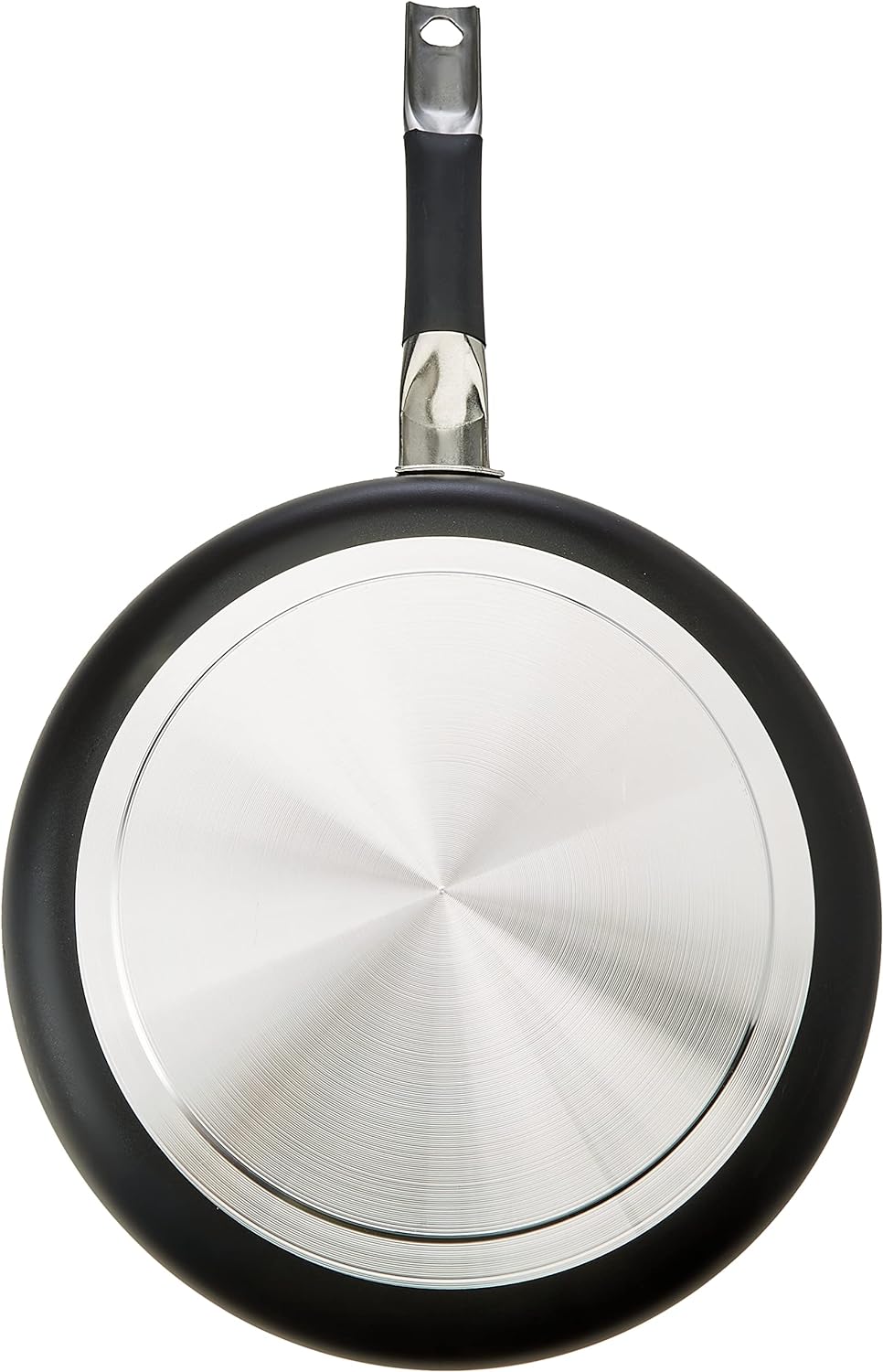 Pentole Agnelli ALSC2111SSC28 Alblack Pfanne gerade mit geschrumpftem Boden, Aluminium, Schwarz, 28