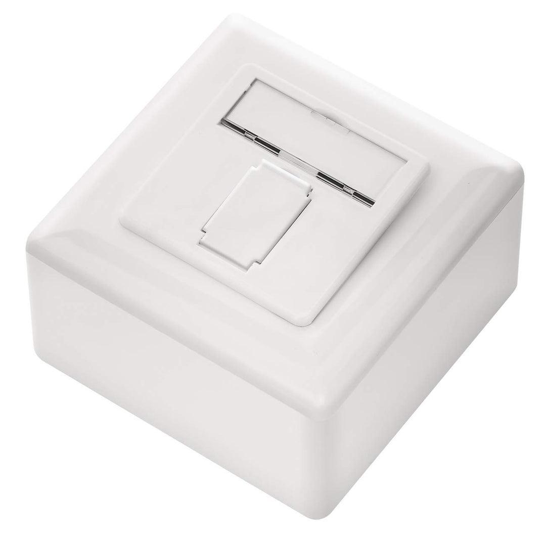 deleyCON 1x CAT6a Universal Netzwerkdose - 1x RJ45 Port - Geschirmt - Aufputz oder Unterputz - 10 Gi