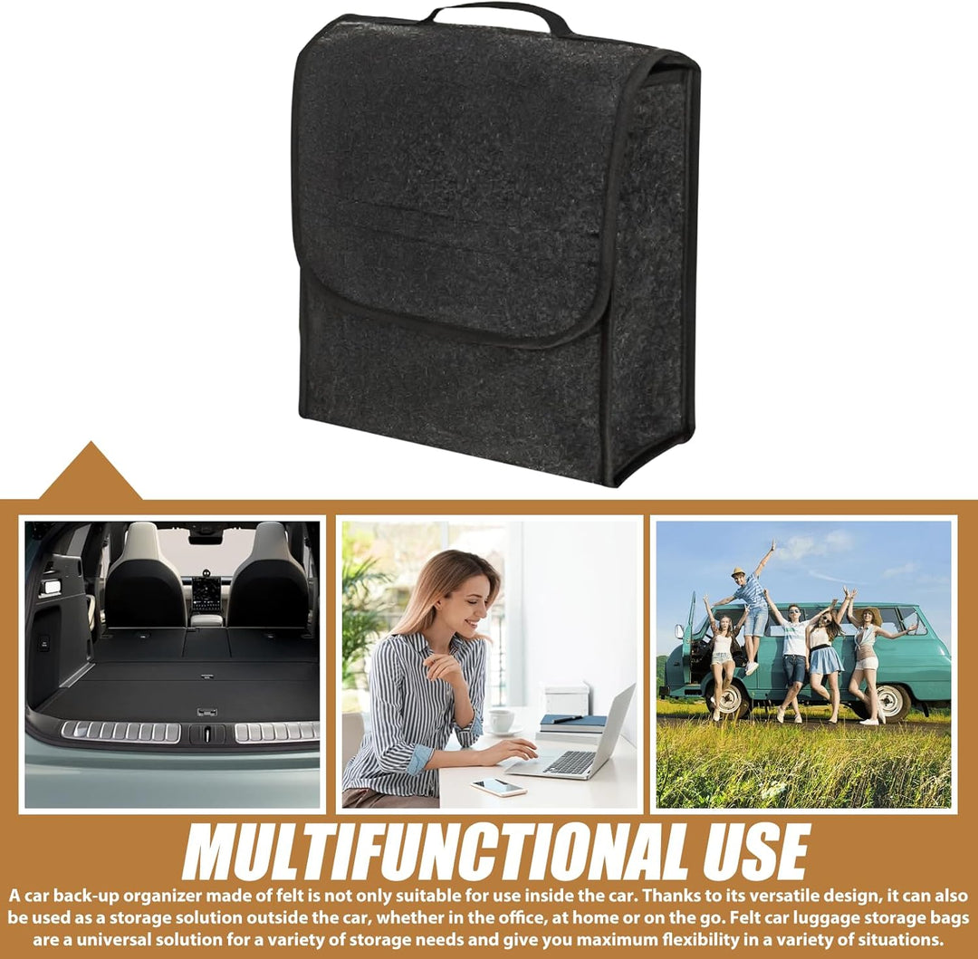 Auto Kofferraumtasche Organizer aus Filz: 30 x 17 x 29cm Auto Kofferraum Organizer, Vliesstoff Koffe