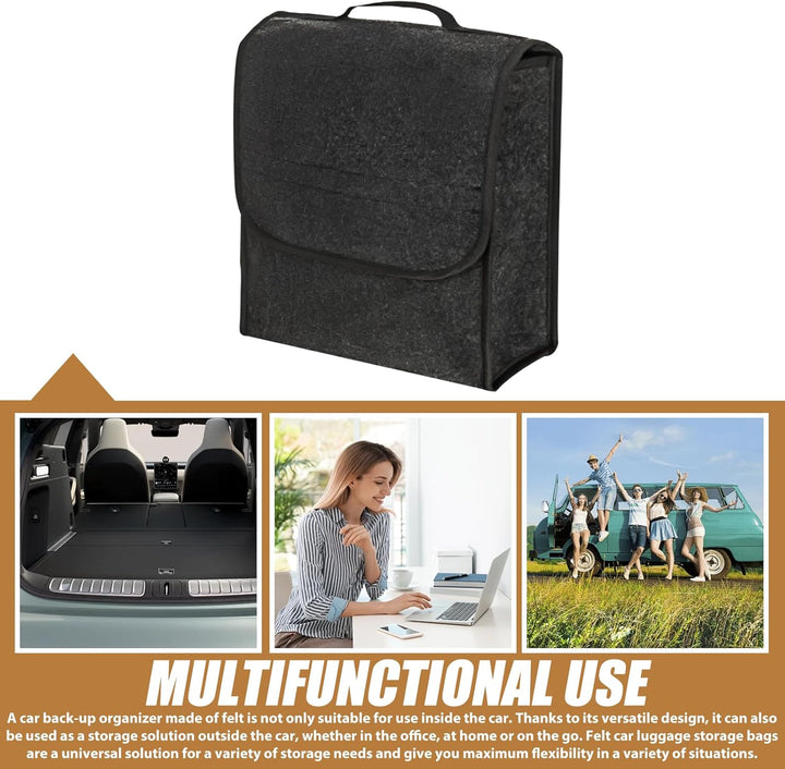 Auto Kofferraumtasche Organizer aus Filz: 30 x 17 x 29cm Auto Kofferraum Organizer, Vliesstoff Koffe