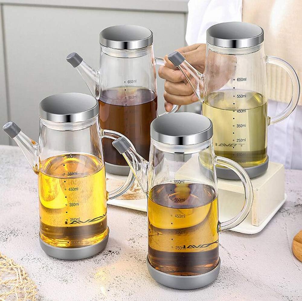 Olivenöl-Spender-Flaschen, Glasflaschen für Öl und Essig, für Küche, Kochen, Grillen, Nudeln, Grille