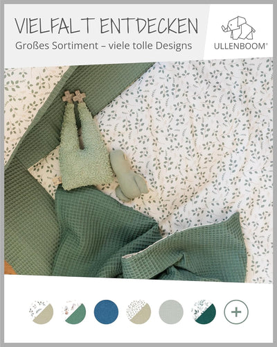 ULLENBOOM ® Windeltasche für unterwegs, Floral-Grün, Made in EU - Wickeltasche für bis zu 3 Windeln,
