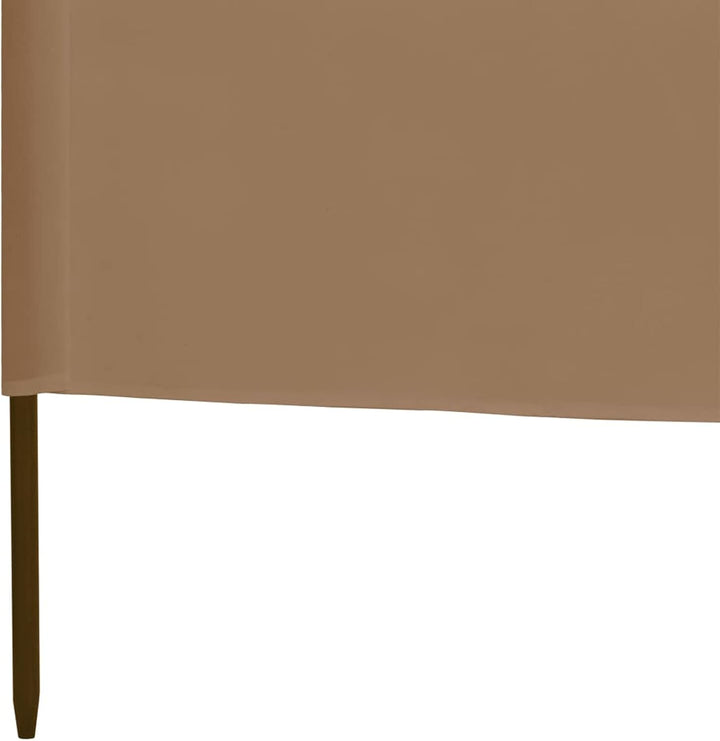 Strand-Windschutz, 3 Paneele, Stoff, Grau, Taupe, 400 x 80 cm, Zelt, Camping, Sonnenschutz, Privatsp